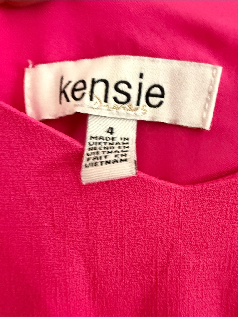 Kensie Hot Pink Ruffle Strap Casual Dress - Picture 2 of 7